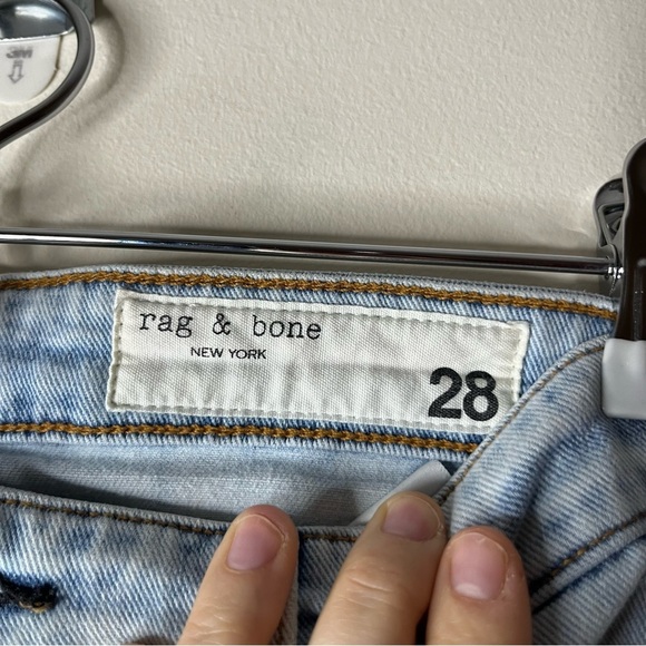 Rag & Bone Nina High Rise Ankle Cigarette Light Wash Comfy Stretchy Jeans - Picture 7 of 12